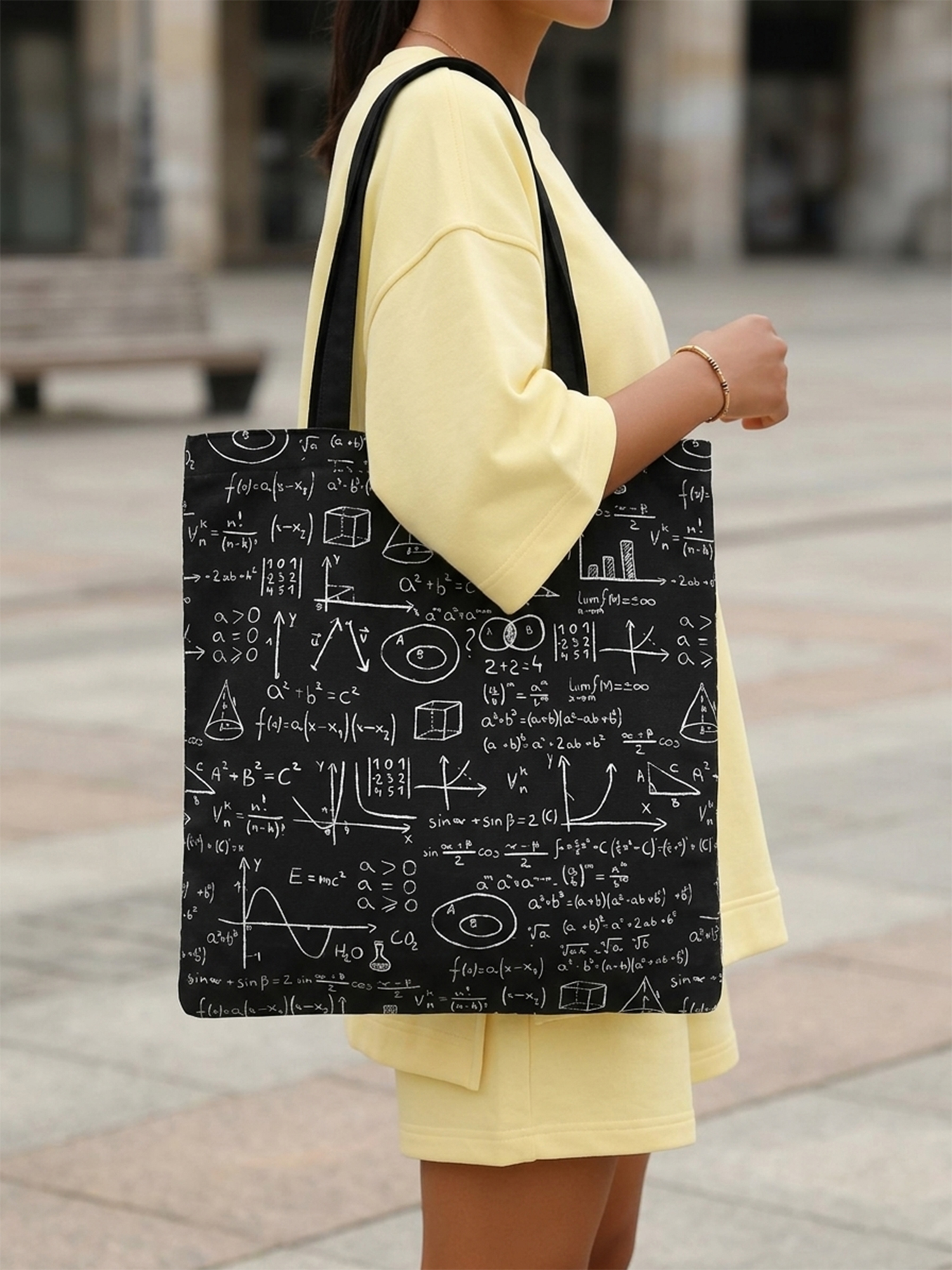 Еко-сумка з натуральної бавовни "Формули" (14017) Еко-сумка з натуральної бавовни "Формули" (14017)