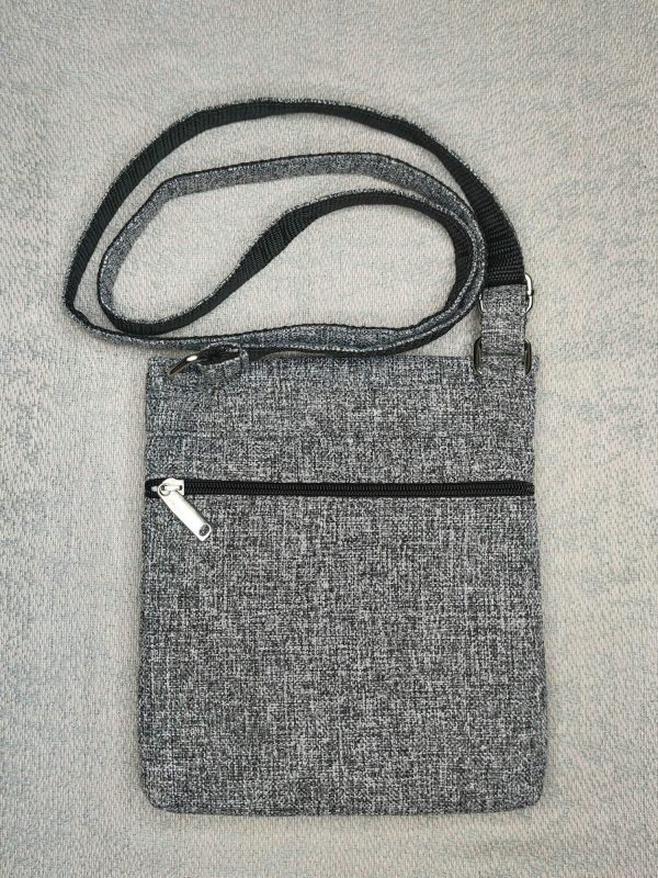 23018 Міні сумка 4 кишені (сірий меланж)