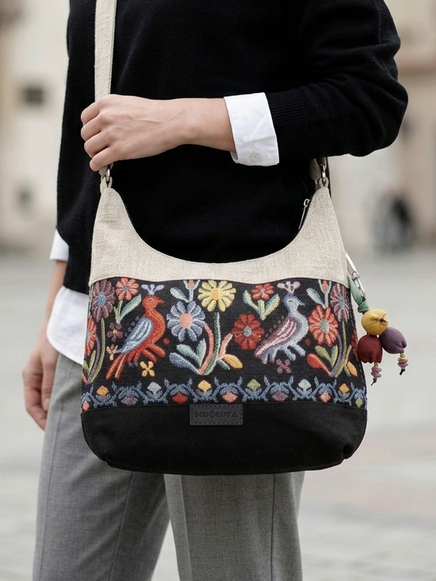 Текстильна сумка "Либідь" з павами